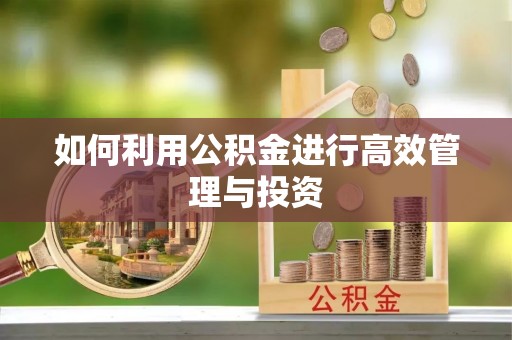 萧山如何利用公积金进行高效管理与投资